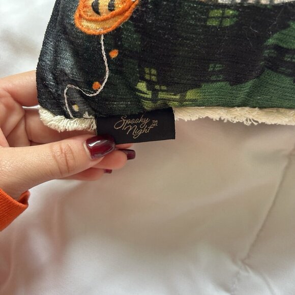 Spooky Night Halloween Haunted Ghost Camping Embroidered Throw Pillow 12 X 8 - Picture 5 of 9